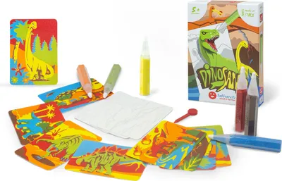 Immagine prodotto di Set per disegni con la sabbia Sabbiarelli Mini Dinosauri: giocattolo creativo per disegni con la sabbia