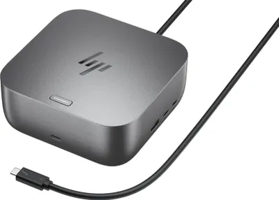 Produktbild von HP Thunderbolt 4 100 W G6 Dockingstation, Kabelgebunden, Thunderbolt 4, 100 W, 10,100,1000,2500 Mbit/s, Grau, 5K Ultra HD