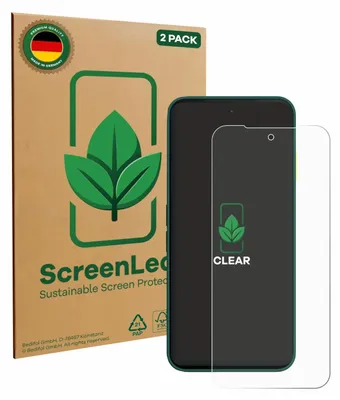 Produktbild von 2x ScreenLeaf Schutzfolie für Fairphone 6 nachhaltiger Displayschutz Display Schutz Folie Klar Transparent