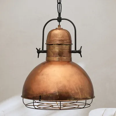 Produktbild von Hängelampe Vintage Lampe Metall Retro Deko Pendelleuchte