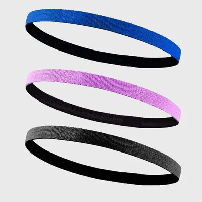 Immagine prodotto di Fasce sportive elastiche, traspiranti, antiscivolo, unisex, nero e blu, in coppia