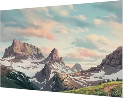 Produktbild von Wandtapete - Dekorative Tapete für Wohnzimmer- Tapetenfolie für Wanddekoration - 104x70 cm - Bergpanorama