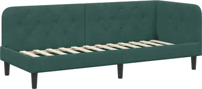 Obrázok produktu pre vidaXL Rohový rám postele tmavozelený 80 x 200 cm zamat