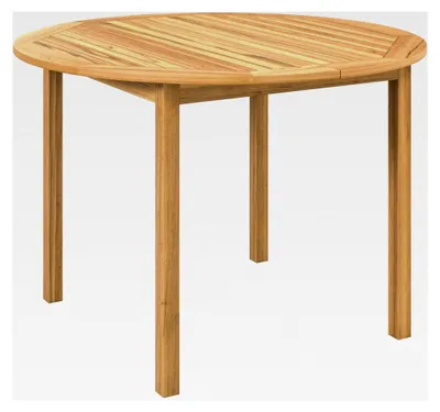 Produktbild von Runder Gartentisch, Ø 110 cm, Holztisch aus Akazienholz, Terrassentisch für 4 Personen, Balkontisch, Esstisch für Balkon, Terrasse, Garten, 110 x 110 x 75 cm