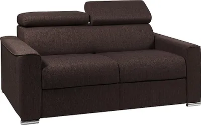 Produktbild von Schlafsofa 2-Sitzer - Liegefläche: 120 cm - Matratzenhöhe: 22 cm mit Memory Schaum - Stoff - Grau - VIZIR