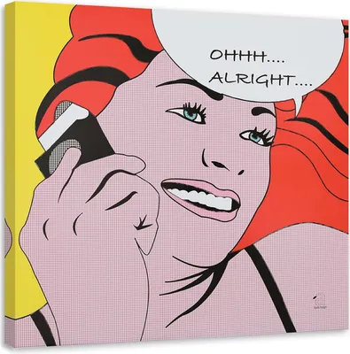 Produktbild von Leinwandbild pop-art-cartoon-bild 30x30 cm Feeby farbe wandbild bereit zum aufhängen