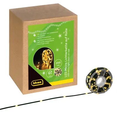 Productafbeelding van Idena 30542 Idena 200er Micro LED Lichterkette grün 22,9 m