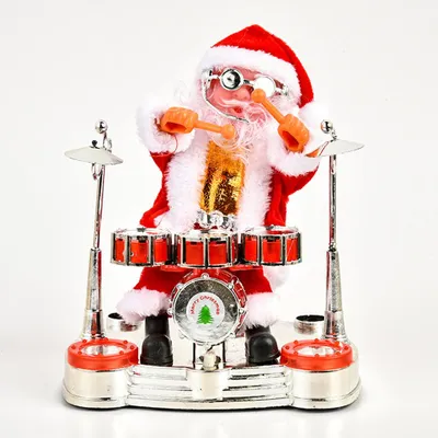 Obrázok produktu pre Vianočná elektrická bábka Santa Clausa hrajúca na klavír – ozdoba na vianočnú výzdobu – darček pre deti