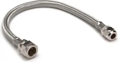Produktbild von Flexible Anschlussleitung aus Edelstahl und Messing, KnelxKnel, DN8, 35 cm