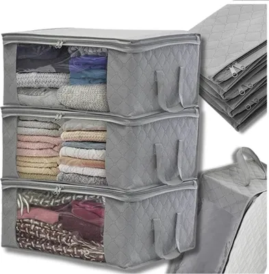 Immagine prodotto di Set di 3 borse organizer per biancheria da letto, vestiti e coperte