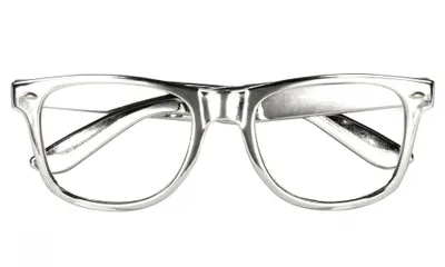 Image de lunettes fête argent unie argent