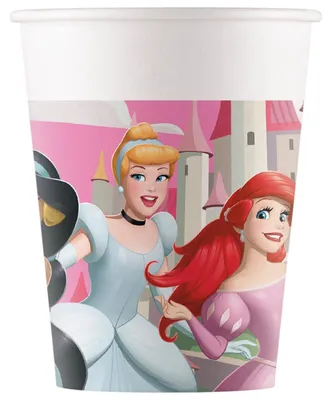 Obrázok produktu pre 8 papierových pohárov Disney princezné 200 ml -