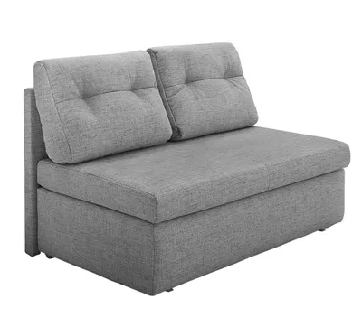 Produktbild von Schlafsofa 136 cm praktische Couch mit Funktion Bettkasten Gästebett in Hellgrau / 15120