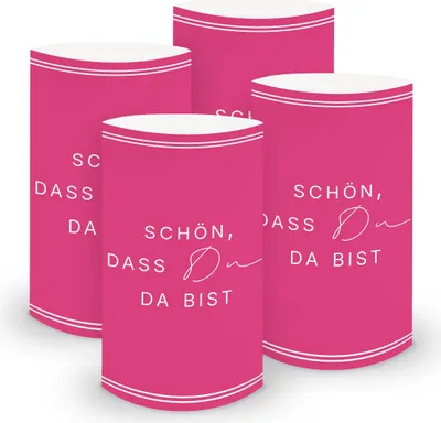 Produktbild von ITENGA 6x Windlichter Schön dass du da bist V3 pink