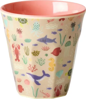 Produktbild von Rice Melamin Becher - Coral Ocean Print 160ml