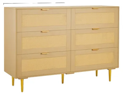 Zdjęcie produktu dla Komoda z rattanu, duża pojemność, elegancki design, 47 cali