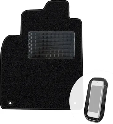 Produktbild von moto-MOLTICO Fahrer Fußmatte Auto Velours Fahrerseite Autoteppiche Schwarz Fahrermatte 1-teilig passend für Saab 93 Cabrio 1998-2002