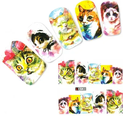 Produktbild von Tattoo Nail Art Katze Aufkleber Nagel Sticker