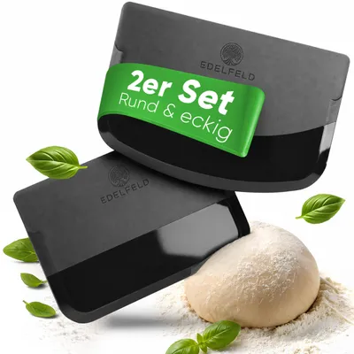 Produktbild von Edelfeld - Teigschaber Set 2 St. - Praktische Teigkarte zum Brot Formen - Flexibler Teigschaber & Teigspachtel zum Brot backen, portionieren - Zubehör