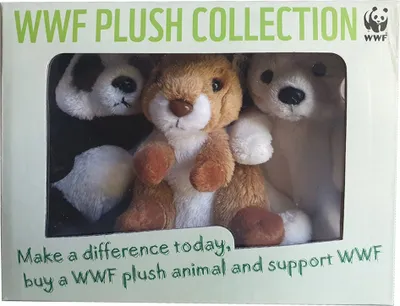 Zdjęcie produktu dla Zestaw 3 figurek pluszowych WWF w pudełku upominkowym