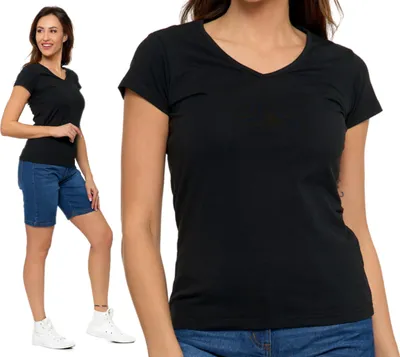 Immagine prodotto di Moraj - Maglietta da donna, colore nero - Maglietta taglia S - Maglietta a maniche corte - Maglietta con scollo a V