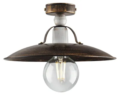 Produktbild von Deckenleuchte Cantina 1 Licht Eisen Braun und Gold