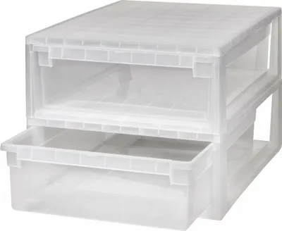 Produktbild von Set: 2 x Schubladenboxen 52 Größe XL mit Nutzvolumen 22 Liter pro Box, Maße pro Box: 39,6x52x16,9 cm