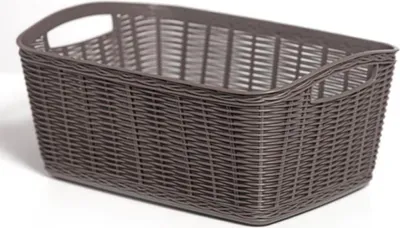 Productafbeelding van Opbergmand van plastic - Taupekleurig - L 38 x B 29 cm