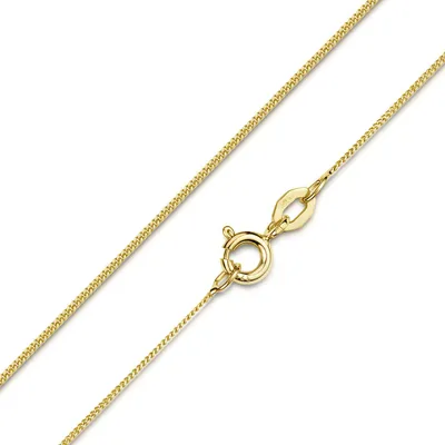 Produktbild von MATERIA by Matthias Wagner Goldkette 375 Gold Panzerkette 0,8mm - Halskette Damen Mädchen 36 42 45 50cm in Schmuck Etui