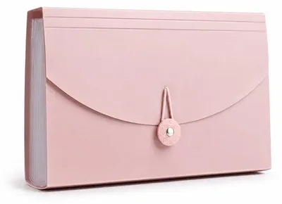 Imagen del producto de VHV - Archivador expandible para recibos, ideal para organizar facturas y documentos - Cartera plegable tipo acordeón - Color rosa