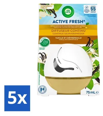 Image de Air Wick Decosphere - Diffuseur de parfum - Vanille & Chèvrefeuille - 75 ml - Pack avantage - 5 pièces