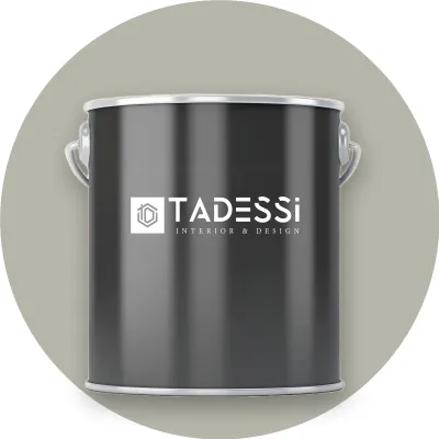 Produktbild von TADESSI Wandfarbe Grau - Moosgrau - abwaschbare Innenfarbe matt - Dispersionsfarbe - Geruchsarm und Lösemittelfrei - 2,5 Liter Gebinde