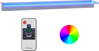Obrázek produktu pro vidaXL Vodopádový prvek s RGB LED diodami Nerezová ocel 108 cm