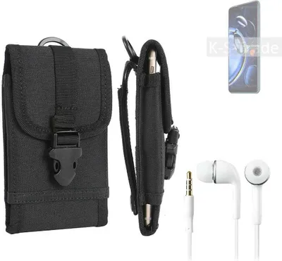 Produktbild von K-S-Trade Holster Schutz Hülle kompatibel mit Xiaomi Redmi Note 11SE Gürteltasche Handy Hülle Tasche outdoor Seitentasche schwarz 1x + Kopfhörer