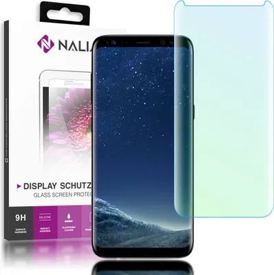 Produktbild von NALIA Schutzglas für Samsung Galaxy S8 Plus, 9H Full Cover Displayschutz Glass