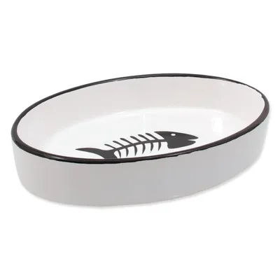 Obrázek produktu pro Miska MAGIC CAT keramická oválná s rybkou 16 cm 1 ks