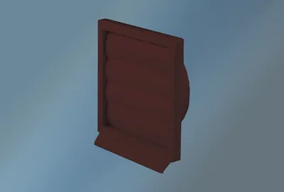 Produktbild von Lüftungsgitter aus Kunststoff - Braun, Durchmesser 150 mm / 225 x 225 mm, mit beweglichen Klappen