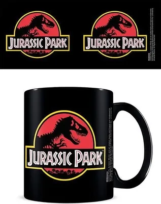 Image de Jurassic Park - Tasse à café, logo PM2459 (taille unique) (Noir/Rouge)