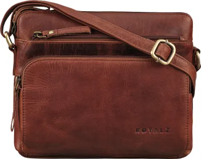Produktbild von ROYALZ Vintage Leder Handtasche Damen Echtleder "North Carolina" stilvolle Ledertasche zum Umhängen Schultertasche mit Platz für Smartphone