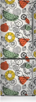 Produktbild von Kühlschrankmagne Kühlschrank Magnetfolie Dekoration 60x190 cm - Fruchtkonturen.