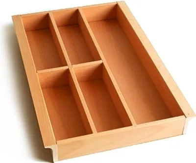 Produktbild von Besteckeinsatz BUCHE 40er Schubl. B 296 x T 472 mm passend für Hettich ProfilPlus 16 mm Schubladen