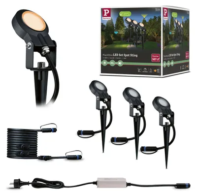 Produktbild von Paulmann Plug & Shine LED Gartenstrahler Sting Basisset insektenfreundlich
