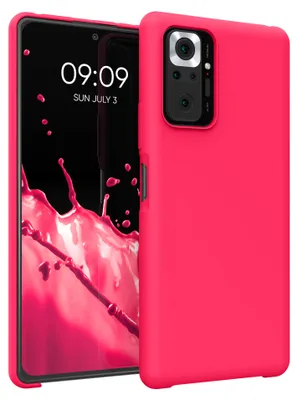 Produktbild von kwmobile Handyhülle für Xiaomi Redmi Note 10 Pro Hülle - Case Silikon - Kabelloses Laden - Schutzhülle Cover in Neon Pink