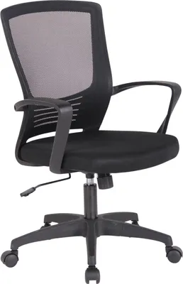 Produktbild von Drehbarer Bürohocker – Bürohocker – ergonomischer Komfort, mit atmungsaktivem Netzmaterial | Farbe: Schwarz/Schwarz