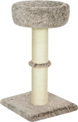 Zdjęcie produktu dla Drapak dla kota wysokość 87 cm z legowiskiem, gruby pień, drapak dla kota z drapakami sizalowymi, dla kotów do 6 kg, do użytku wewnętrznego, brązowy