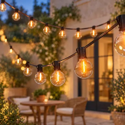 LED-Lichterkette 54 m, 80+20 G40 Lampen, IP54, warmweiß
