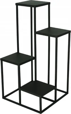 Produktbild von HMP Blumenständer Blumenbeet LOFT Schwarz Metall 39x39x75 cm