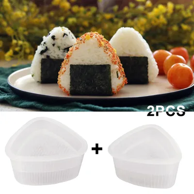 Produktbild von 2pcs dreieckige Form Sushi Form Onigiri Reiskugel Bento Presshersteller DIY -Werkzeug