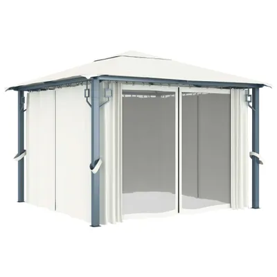 Immagine prodotto di Gazebo con Tenda 300 x 300 cm Crema Alluminio