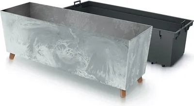 Produktbild von Prosperplast Blumenkasten URBI CASE Betoneffekt N Beton 77 cm